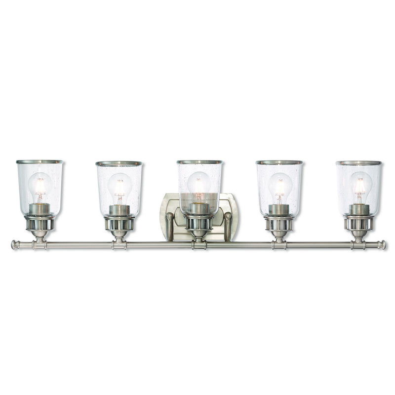 Livex Lighting 10515-91 Five Light Bath Vanity, Brushed Nickel