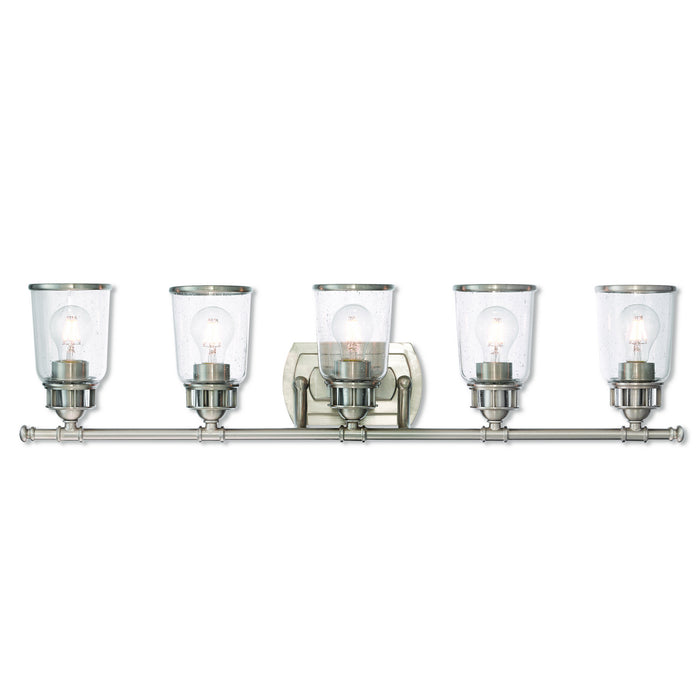 Livex Lighting 10515-91 Five Light Bath Vanity, Brushed Nickel