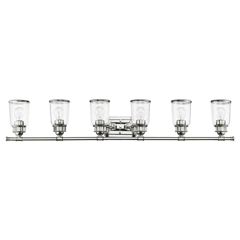 Livex Lighting 10516-05 Six Light Bath Vanity, Polished Chrome