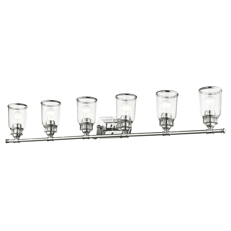 Livex Lighting 10516-05 Six Light Bath Vanity, Polished Chrome