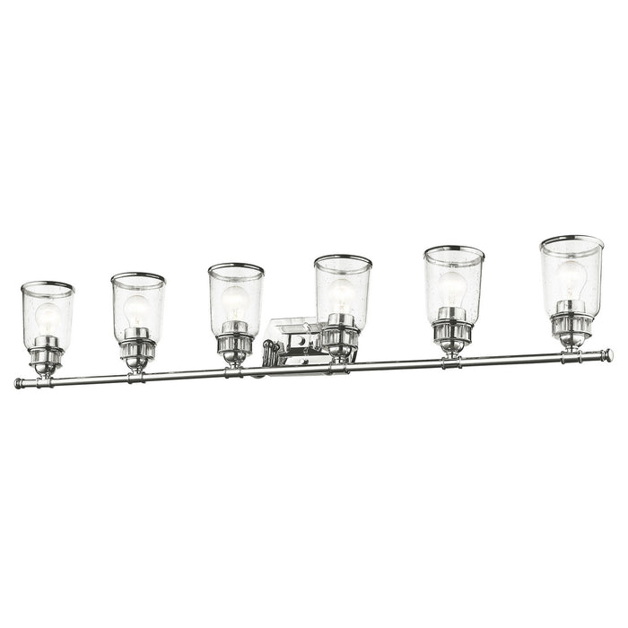 Livex Lighting 10516-05 Six Light Bath Vanity, Polished Chrome