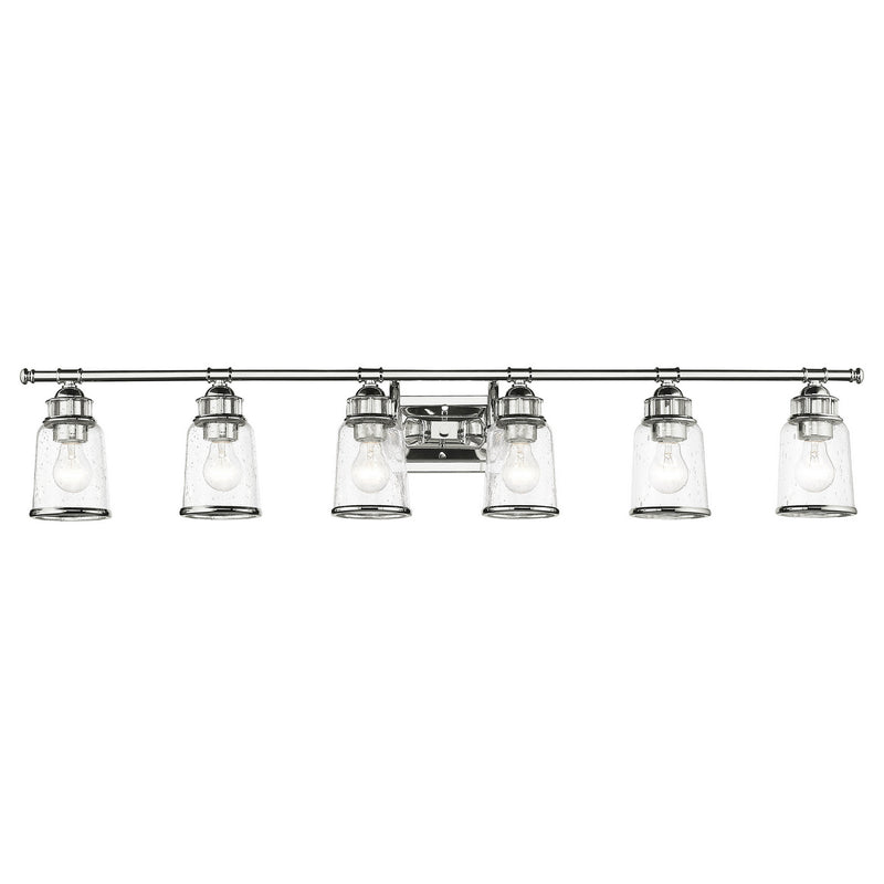 Livex Lighting 10516-05 Six Light Bath Vanity, Polished Chrome