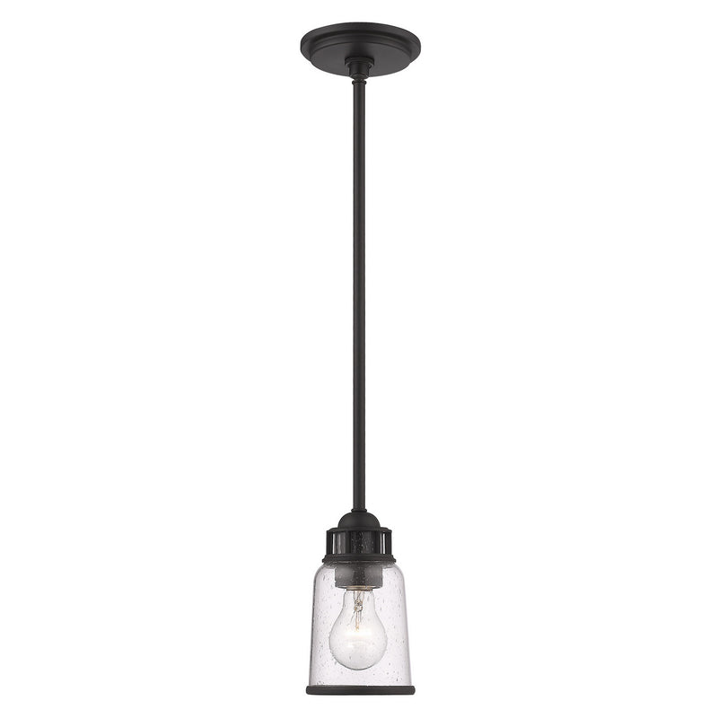 Livex Lighting 40021-07 One Light Mini Pendant, Bronze