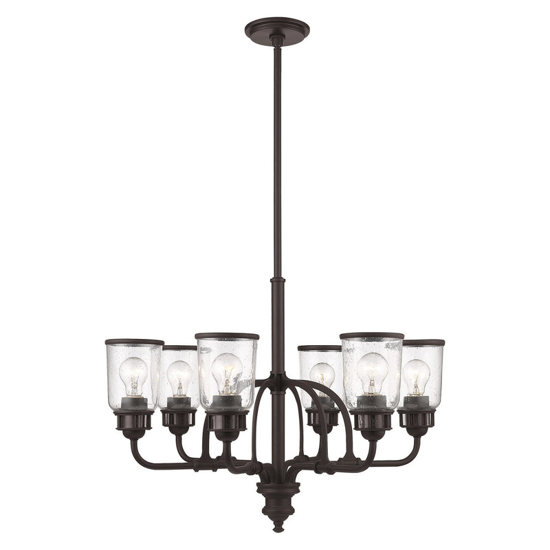 Livex Lighting 40026-07 Six Light Chandelier, Bronze