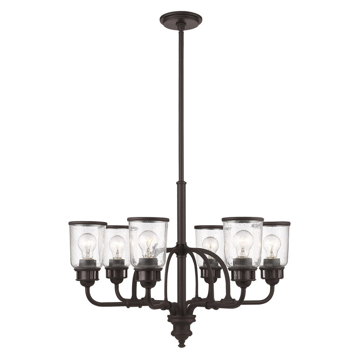 Livex Lighting 40026-07 Six Light Chandelier, Bronze