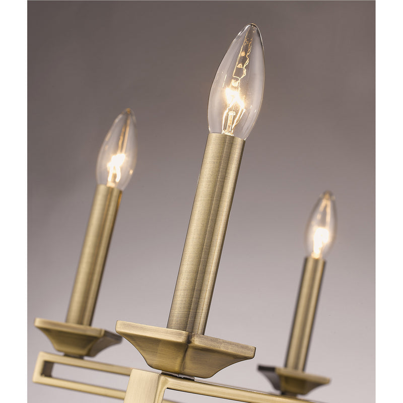 Livex Lighting 40056-01 Six Light Chandelier, Antique Brass