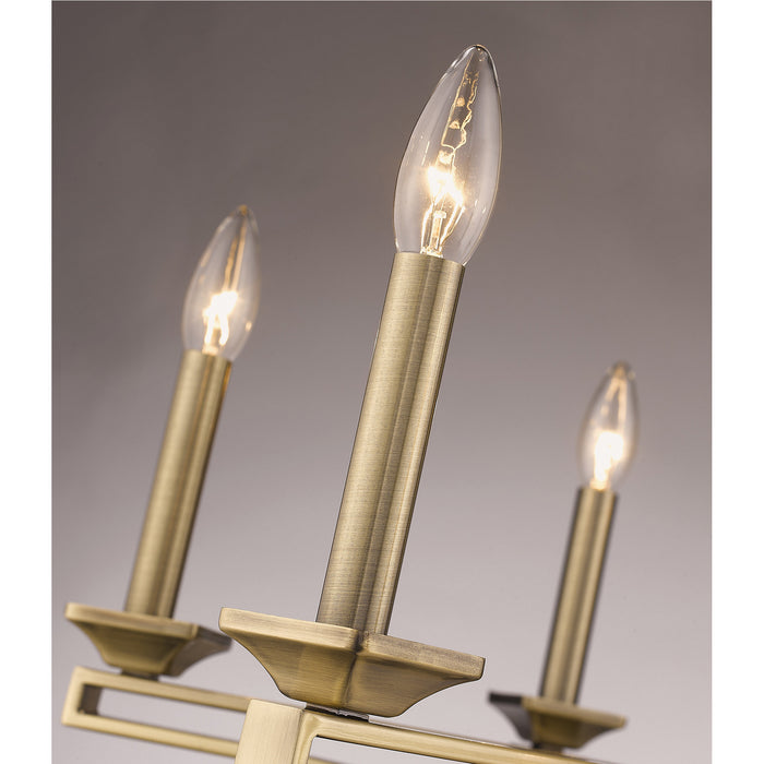 Livex Lighting 40056-01 Six Light Chandelier, Antique Brass