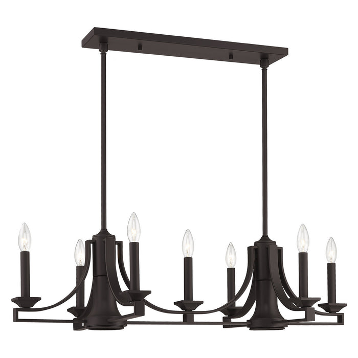 Livex Lighting 40057-07 Nine Light Linear Chandelier, Bronze