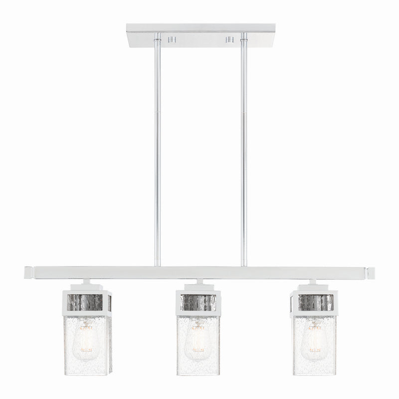 Livex Lighting 40593-05 Three Light Linear Chandelier, Polished Chrome