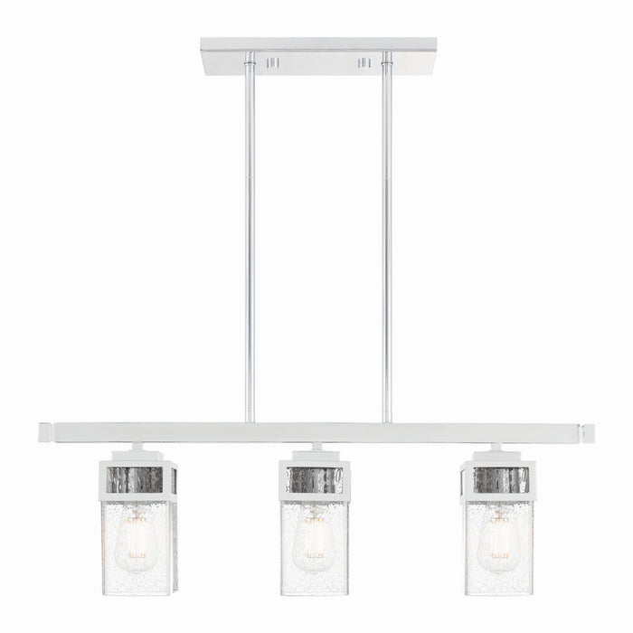 Livex Lighting 40593-05 Three Light Linear Chandelier, Polished Chrome