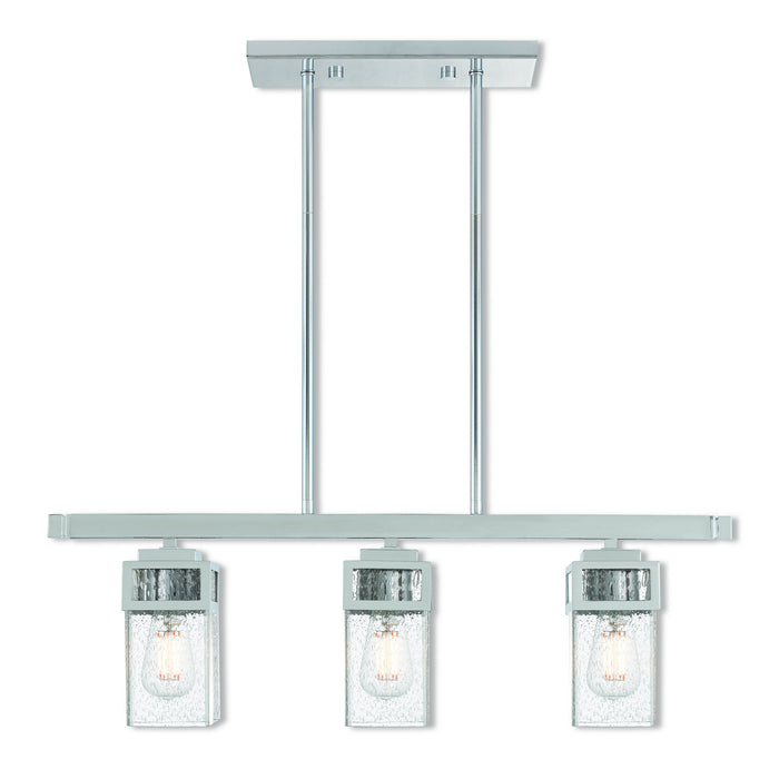 Livex Lighting 40593-05 Three Light Linear Chandelier, Polished Chrome