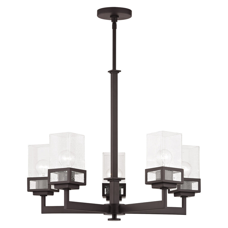 Livex Lighting 40595-07 Five Light Chandelier, Bronze