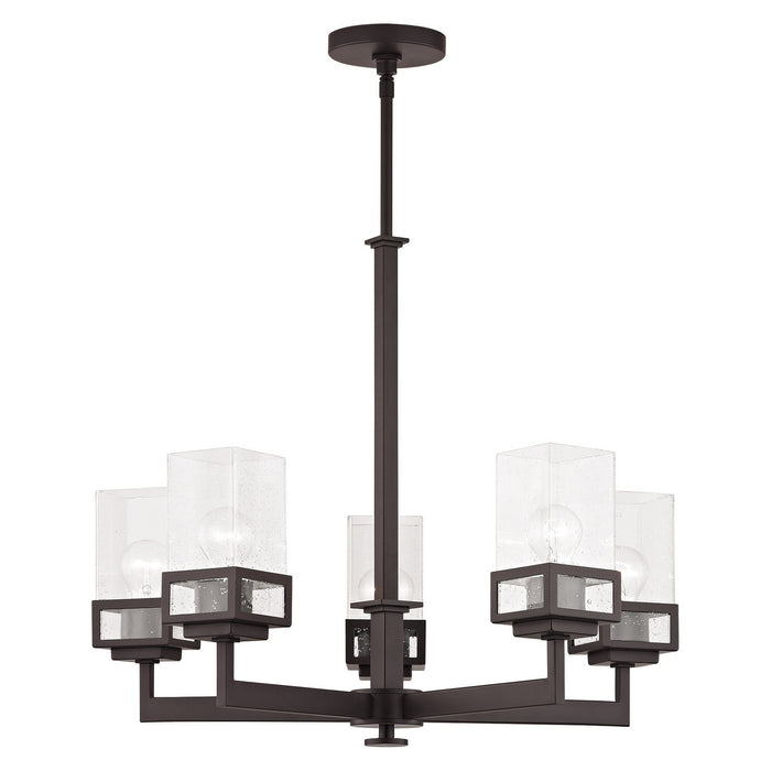 Livex Lighting 40595-07 Five Light Chandelier, Bronze
