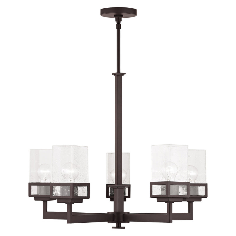 Livex Lighting 40595-07 Five Light Chandelier, Bronze