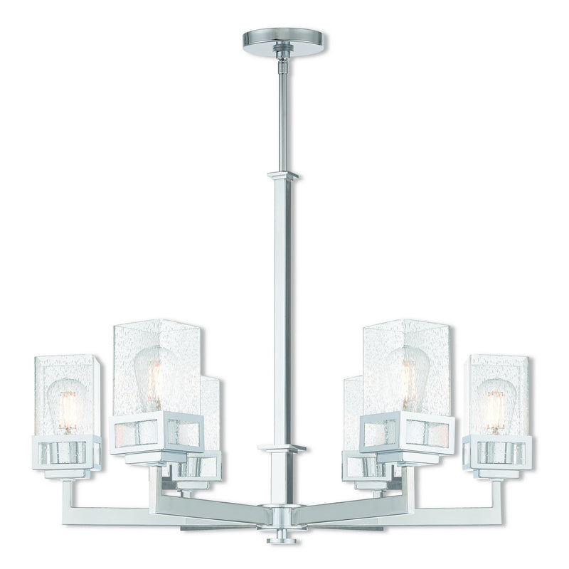 Livex Lighting 40596-05 Six Light Chandelier, Polished Chrome