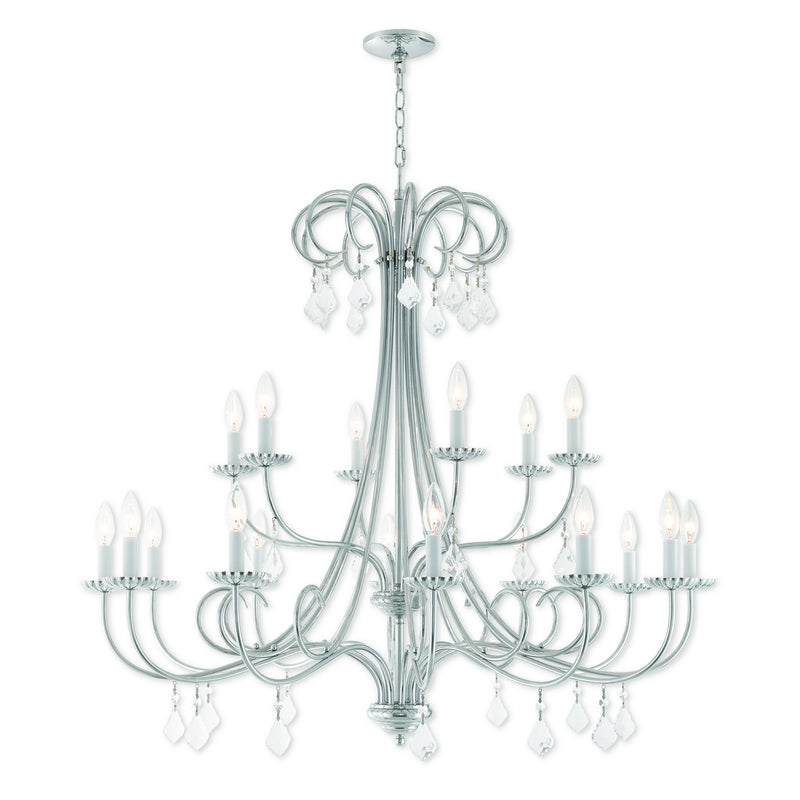 Livex Lighting 40870-05 18 Light Foyer Chandelier, Polished Chrome