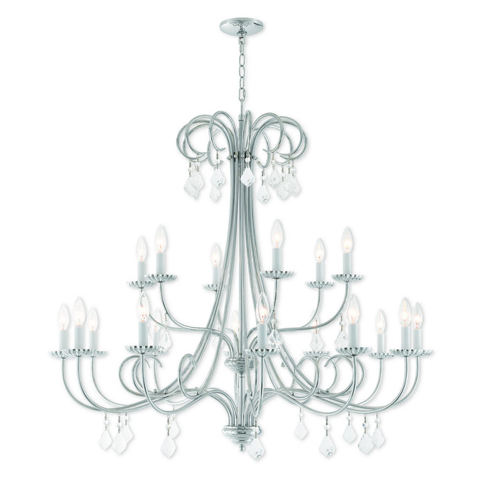 Livex Lighting 40870-05 18 Light Foyer Chandelier, Polished Chrome