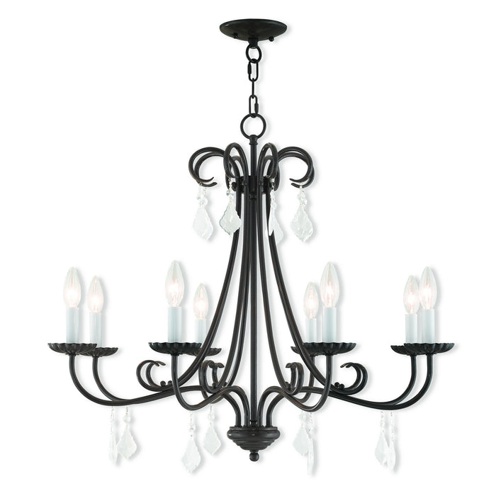 Livex Lighting 40878-92 Eight Light Chandelier, English Bronze