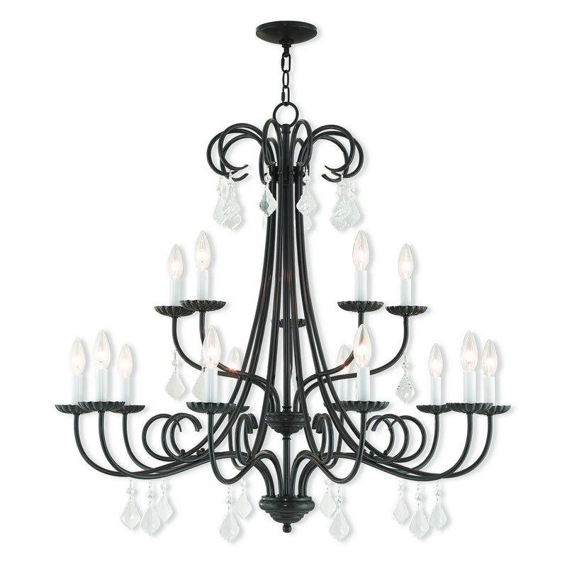 Livex Lighting 40879-92 15 Light Foyer Chandelier, English Bronze