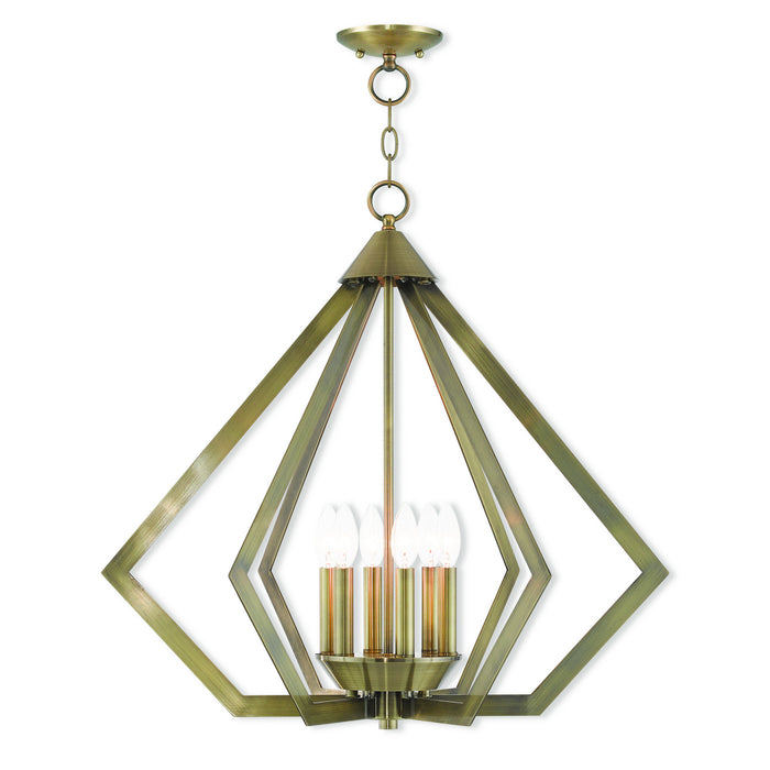 Livex Lighting 40926-01 Six Light Chandelier, Antique Brass