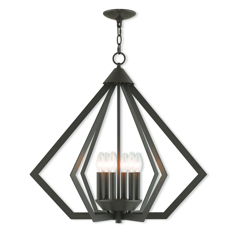 Livex Lighting 40926-07 Six Light Chandelier, Bronze