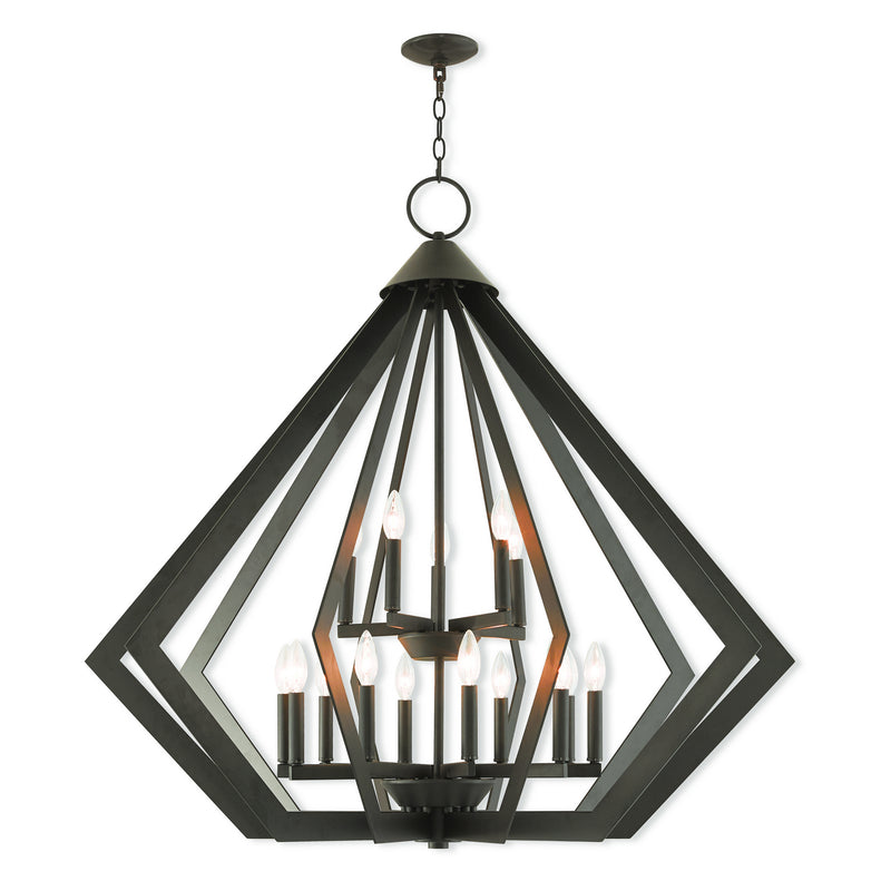Livex Lighting 40928-07 15 Light Foyer Chandelier, Bronze
