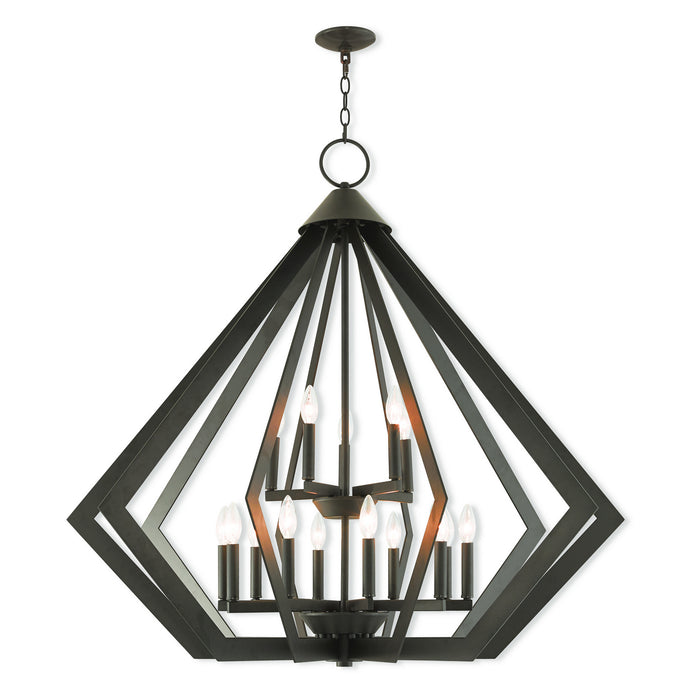 Livex Lighting 40928-07 15 Light Foyer Chandelier, Bronze