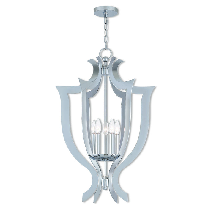 Livex Lighting 41004-05 Five Light Chandelier, Polished Chrome