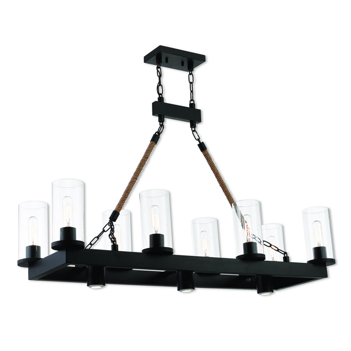 Livex Lighting 41068-07 11 Light Chandelier, Bronze w/ Rope Rods