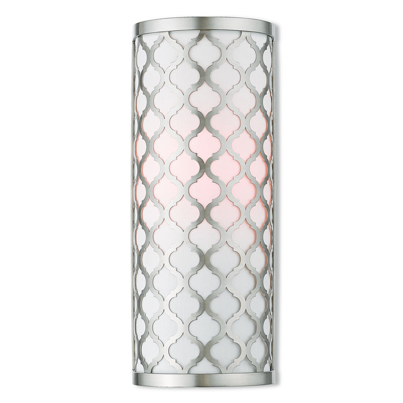 Livex Lighting 41100-91 One Light Wall Sconce, Brushed Nickel