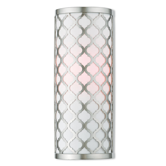 Livex Lighting 41100-91 One Light Wall Sconce, Brushed Nickel
