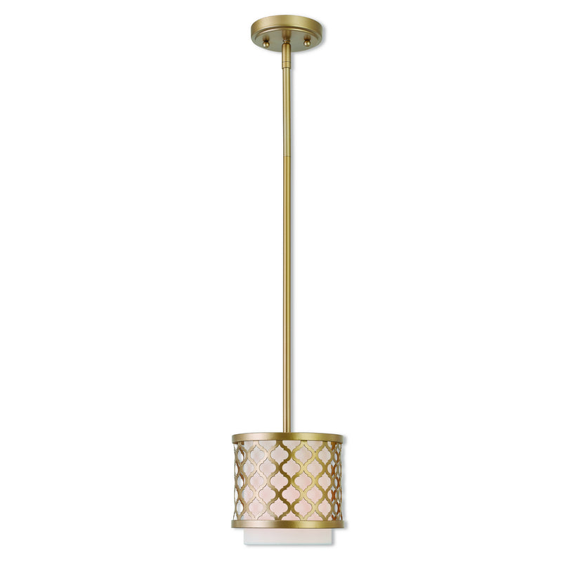 Livex Lighting 41101-33 One Light Mini Pendant, Soft Gold