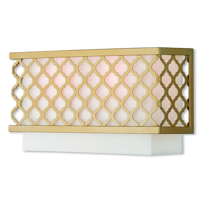 Livex Lighting 41102-33 Two Light Wall Sconce, Soft Gold