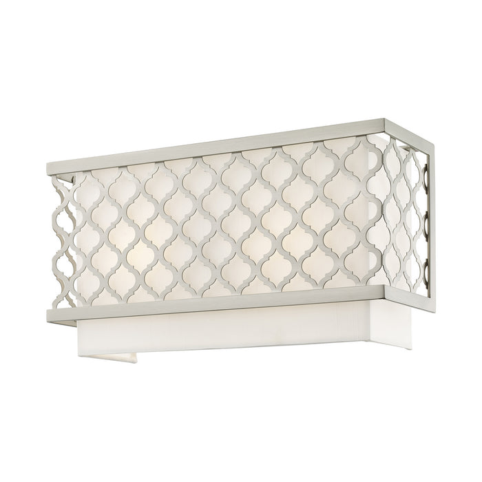 Livex Lighting 41102-91 Two Light Wall Sconce, Brushed Nickel
