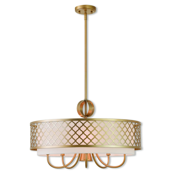 Livex Lighting 41105-33 Six Light Chandelier, Soft Gold