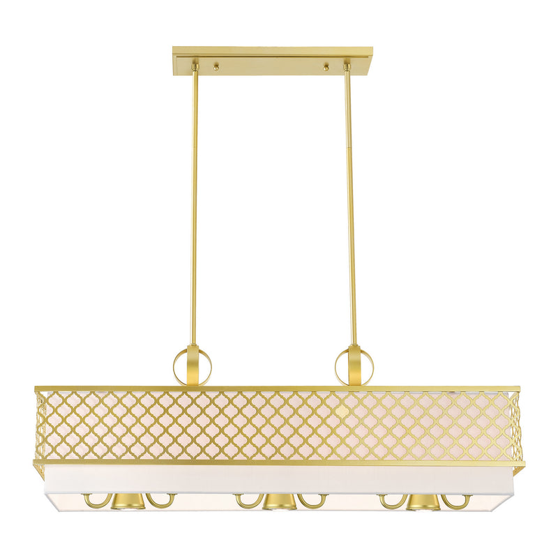 Livex Lighting 41106-33 Nine Light Linear Chandelier, Soft Gold