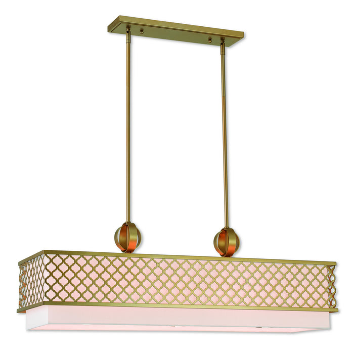 Livex Lighting 41106-33 Nine Light Linear Chandelier, Soft Gold