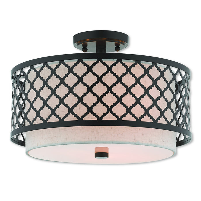 Livex Lighting 41112-92 Three Light Ceiling Mount, English Bronze