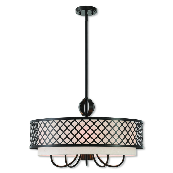 Livex Lighting 41116-92 Six Light Chandelier, English Bronze