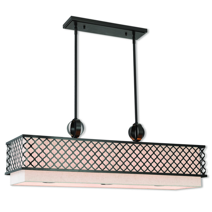 Livex Lighting 41117-92 Nine Light Linear Chandelier, English Bronze