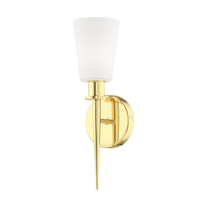 Livex Lighting 41691-02 One Light Wall Sconce, Polished Brass