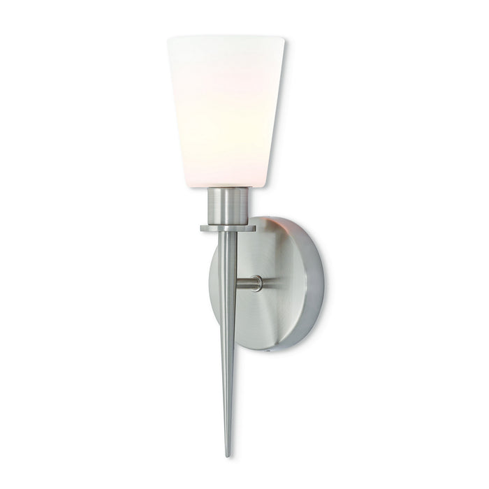 Livex Lighting 41691-91 One Light Wall Sconce, Brushed Nickel