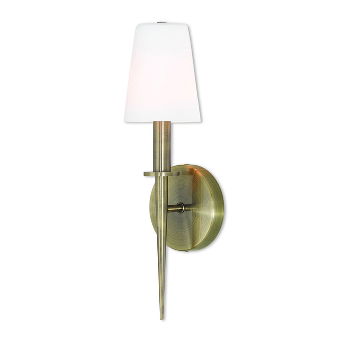 Livex Lighting 41692-01 One Light Wall Sconce, Antique Brass