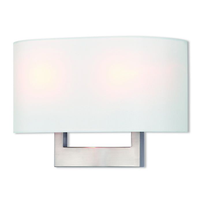 Livex Lighting 42401-91 Two Light Wall Sconce, Brushed Nickel