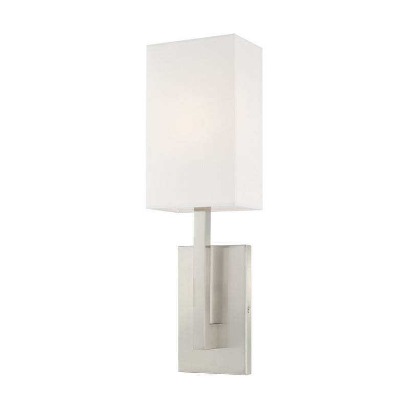 Livex Lighting 42411-91 One Light Wall Sconce, Brushed Nickel