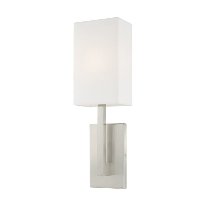 Livex Lighting 42411-91 One Light Wall Sconce, Brushed Nickel