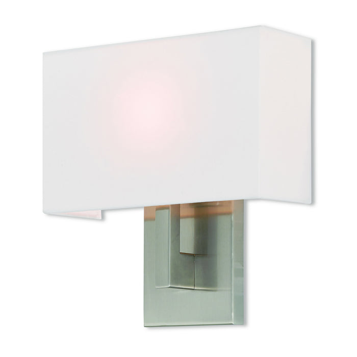 Livex Lighting 42412-91 One Light Wall Sconce, Brushed Nickel