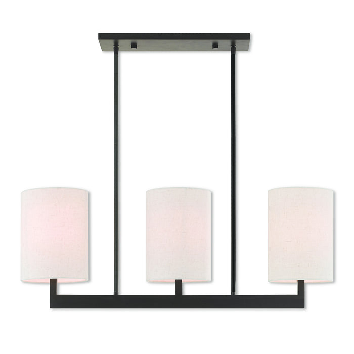 Livex Lighting 42426-07 Three Light Linear Chandelier, Bronze