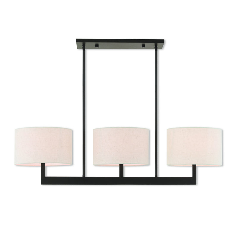 Livex Lighting 42427-07 Three Light Linear Chandelier, Bronze