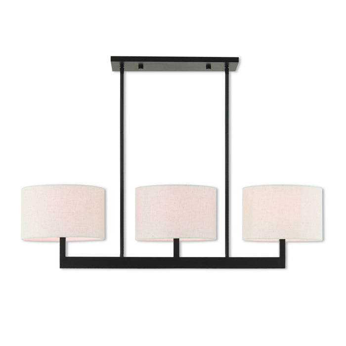 Livex Lighting 42427-07 Three Light Linear Chandelier, Bronze